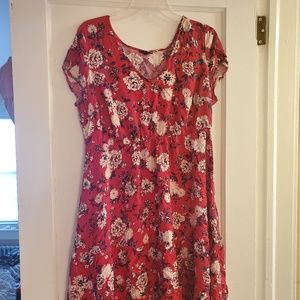 Torrid magenta floral dress
